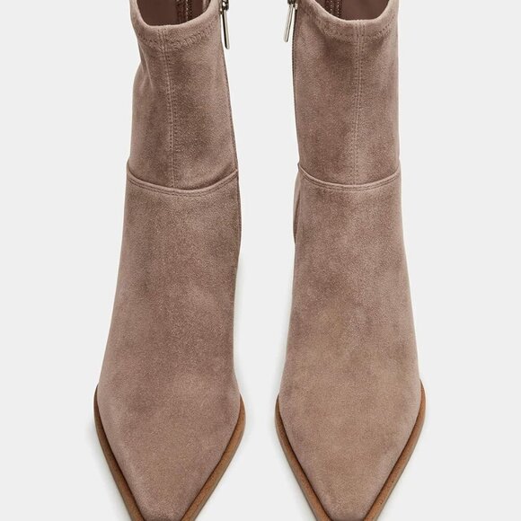 Womens Kitten Low Heel Ankle Boots Taupe 8.5 - Picture 5 of 6